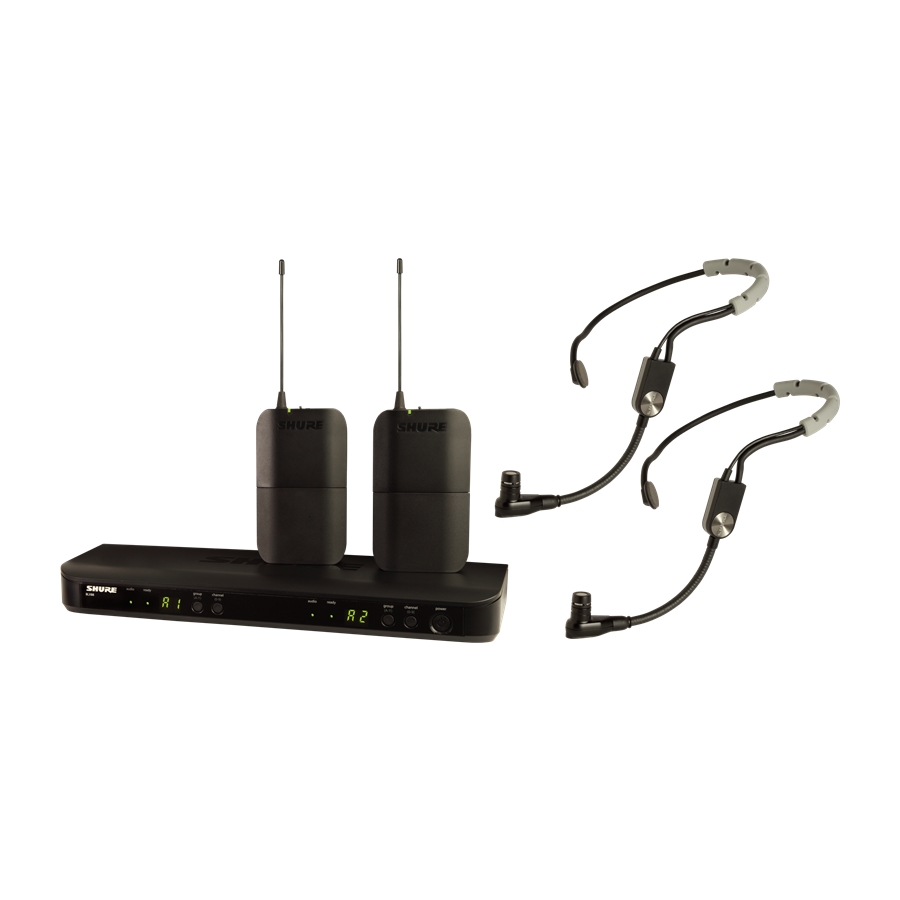 SHURE BLX188E-SM35 SISTEMA WIRELESS BLX88E, 2X BLX1, 2X SM35-TQG. (M17)