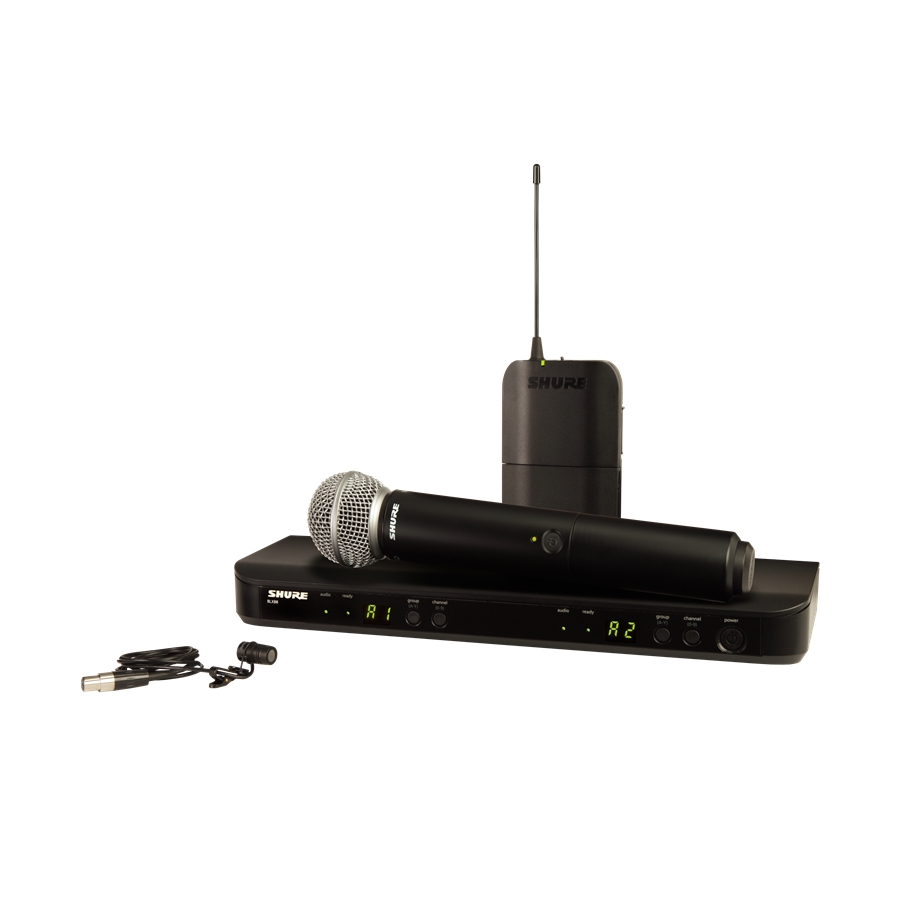 SHURE BLX1288E-W85 SISTEMA WIRELESS SM58, WL185. (M17)