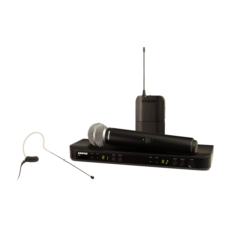 SHURE BLX1288E-MX53 SISTEMA WIRELESS SM58, MX153. (M17)