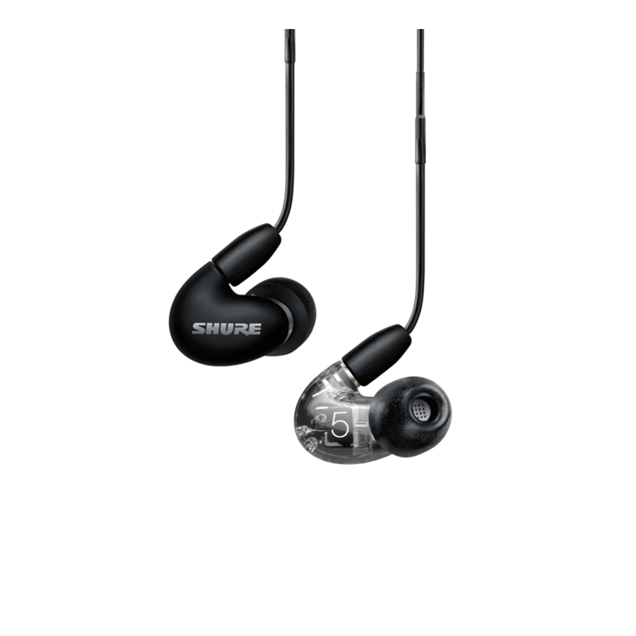 SHURE SE53BABK+UNI-EFS AONIC 5 AURICOLARI COLORE NERO SATINATO/TRASPARENTE