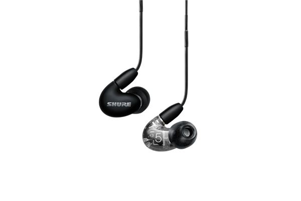 SHURE SE53BABK+UNI-EFS AONIC 5 AURICOLARI COLORE NERO SATINATO/TRASPARENTE