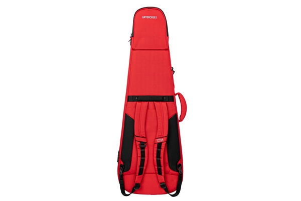 GATOR CASES G-ICONELECTRIC-25 BORSA ICON IN EDIZIONE LIMITATA PER CHITARRA ELETTRICA CON RIVESTIMENTO IN NYLON ROSSO 1000D E TRACOLLA NASCOSTA