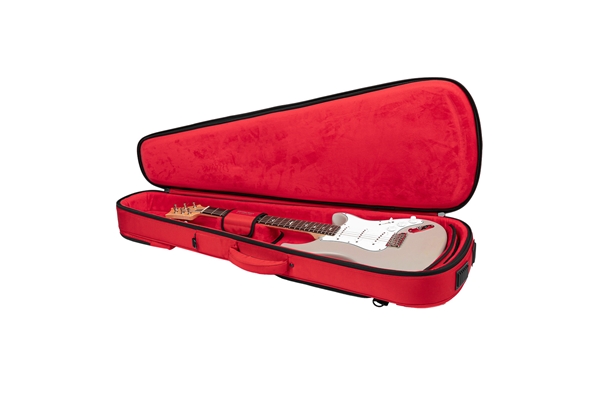 GATOR CASES G-ICONELECTRIC-25 BORSA ICON IN EDIZIONE LIMITATA PER CHITARRA ELETTRICA CON RIVESTIMENTO IN NYLON ROSSO 1000D E TRACOLLA NASCOSTA