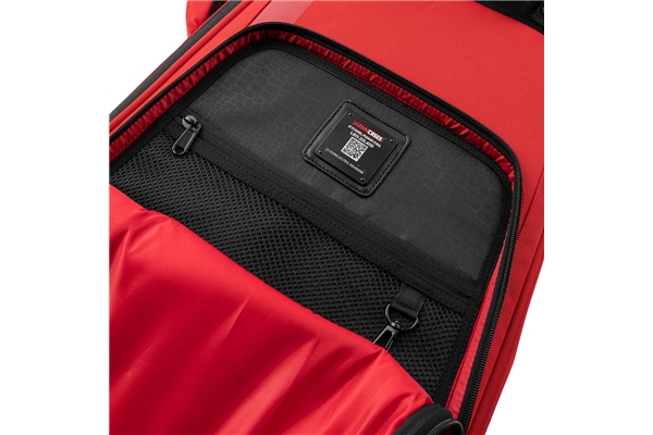 GATOR CASES G-ICONELECTRIC-25 BORSA ICON IN EDIZIONE LIMITATA PER CHITARRA ELETTRICA CON RIVESTIMENTO IN NYLON ROSSO 1000D E TRACOLLA NASCOSTA