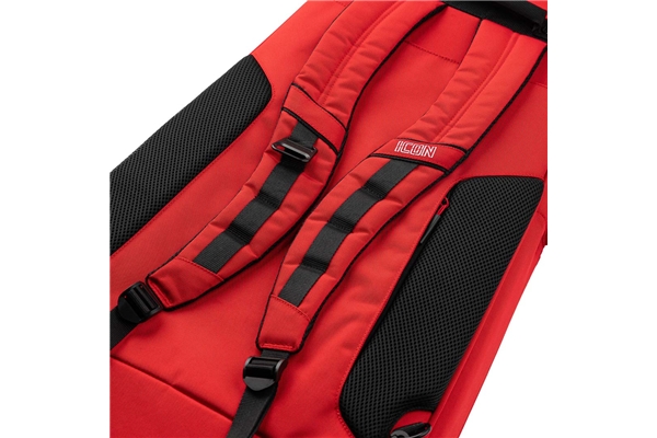 GATOR CASES G-ICONELECTRIC-25 BORSA ICON IN EDIZIONE LIMITATA PER CHITARRA ELETTRICA CON RIVESTIMENTO IN NYLON ROSSO 1000D E TRACOLLA NASCOSTA