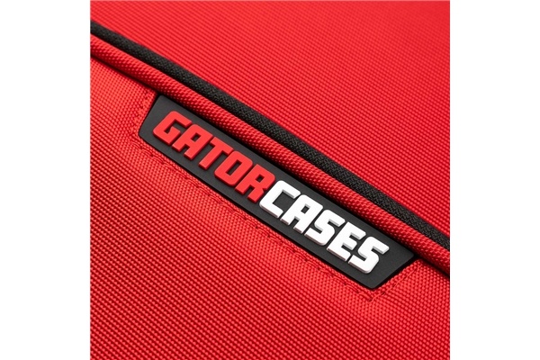GATOR CASES G-ICONELECTRIC-25 BORSA ICON IN EDIZIONE LIMITATA PER CHITARRA ELETTRICA CON RIVESTIMENTO IN NYLON ROSSO 1000D E TRACOLLA NASCOSTA
