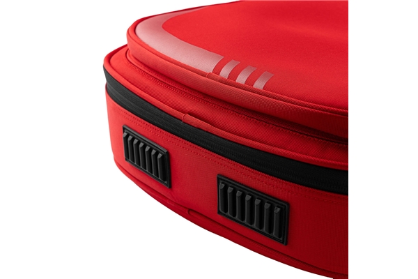 GATOR CASES G-ICONELECTRIC-25 BORSA ICON IN EDIZIONE LIMITATA PER CHITARRA ELETTRICA CON RIVESTIMENTO IN NYLON ROSSO 1000D E TRACOLLA NASCOSTA