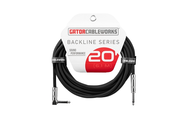 GATOR CABLEWORKS GCWB-INS-20RA CAVO STRUMENTO JACK DRITTO/ANGOLATO 6 M SERIE BACKLINE