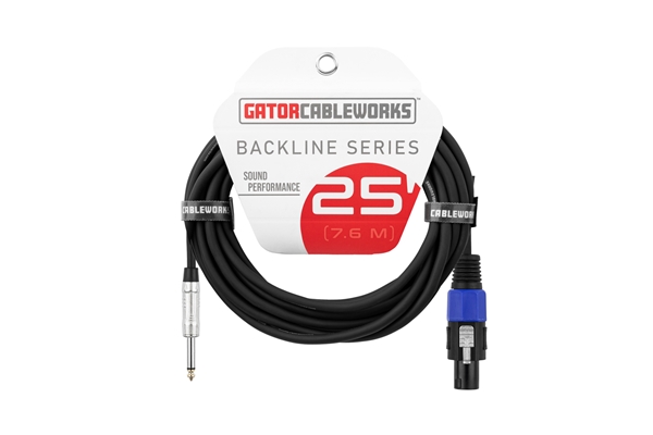 GATOR CABLEWORKS GCWB-SPK-25-1TL CAVO SPEAKER JACK TS DRITTO/SPEAKON 7.6 M SERIE BACKLINE
