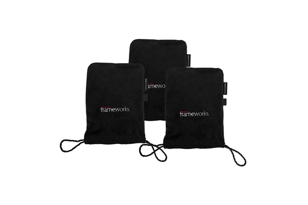 GATOR FRAMEWORKS GFW-MICPOUCH-3PK SET DI 3 CUSTODIE IN VELLUTO PER MICROFONI DA STUDIO<BR>