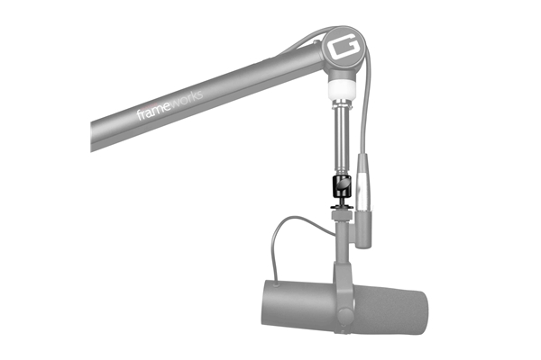 GATOR FRAMEWORKS GFW-MIC-BALLHEAD-MT ADATTATORE PER ASTA MICROFONICA CON TESTA SNODATA<BR>