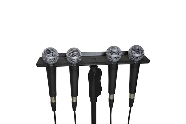 GATOR FRAMEWORKS GFW-MIC-4TRAY SUPPORTO MULTI-MICROFONO PER 4 MICROFONI<BR>