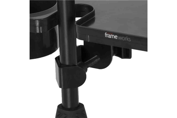 GATOR FRAMEWORKS GFW-MICACCTRAY VASSOIO PER ACCESSORI CON PORTABICCHIERE PER ASTA MICROFONICA<BR>