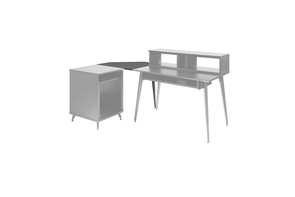 GATOR FRAMEWORKS GFW-ELITEDESKCRNR-BLK ANGOLO SCRIVANIA WORKSTATION ELITE IN NERO PER STUDI E CREATOR<BR>