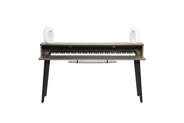 GATOR FRAMEWORKS GFW-ELITEKEYTBL88-GRY WORKSTATION IN LEGNO PER TASTIERE FINO A 88 TASTI, COLORE GRIGIO DRIFTWOOD<BR>