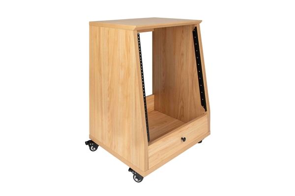 GATOR FRAMEWORKS GFW-ELITESTUDIORK12-MPL RACK DA STUDIO INCLINATO 12 UNITà CON FINITURA IN ACERO NATURALE OPACO<BR>