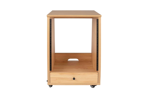 GATOR FRAMEWORKS GFW-ELITESTUDIORK12-MPL RACK DA STUDIO INCLINATO 12 UNITà CON FINITURA IN ACERO NATURALE OPACO<BR>