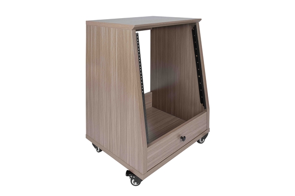 GATOR FRAMEWORKS GFW-ELITESTUDIORK12-GRY RACK DA STUDIO INCLINATO 12 UNITà CON FINITURA GRIGIA IN LEGNO DRIFTWOOD<BR>