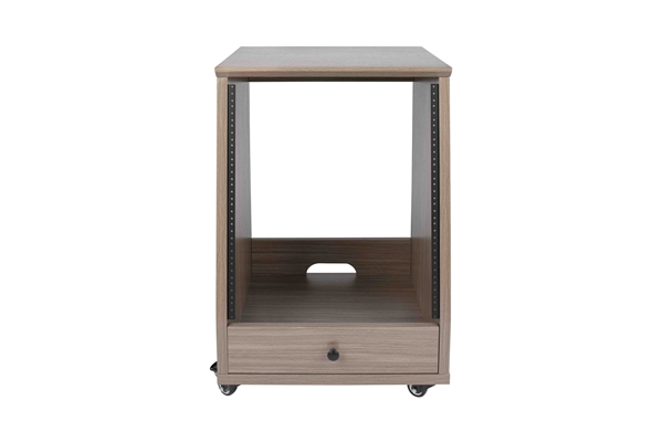 GATOR FRAMEWORKS GFW-ELITESTUDIORK12-GRY RACK DA STUDIO INCLINATO 12 UNITà CON FINITURA GRIGIA IN LEGNO DRIFTWOOD<BR>