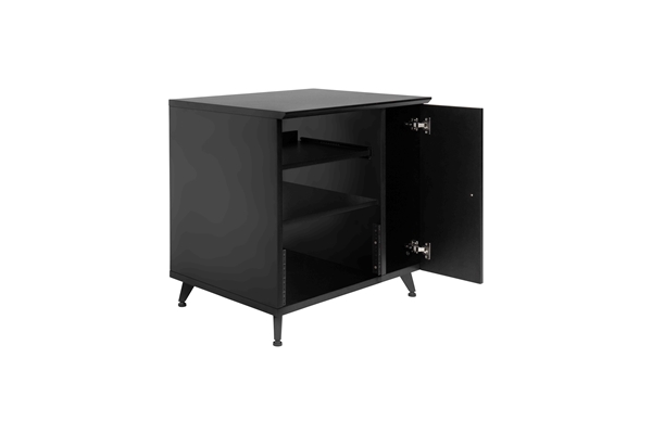 GATOR FRAMEWORKS GFW-ELITESIDECAR-BLK MOBILE RACK SIDECAR CABINET IN LEGNO CON FINITURA NERA<BR>