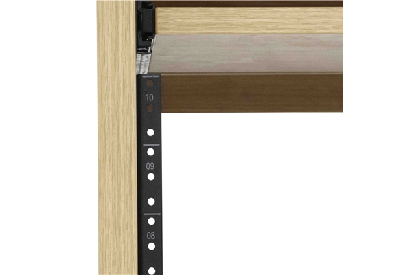 GATOR FRAMEWORKS GFW-ELITEDESKRK-MPL RACK STUDIO 10U IN FINITURA ACERO NATURALE<BR>
