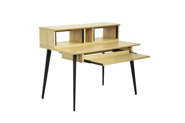 GATOR FRAMEWORKS GFW-ELITEDESK-MPL SCRIVANIA WORKSTATION ELITE IN ACERO NATURALE OPACO PER STUDI DI REGISTRAZIONE E CONTENT CREATOR