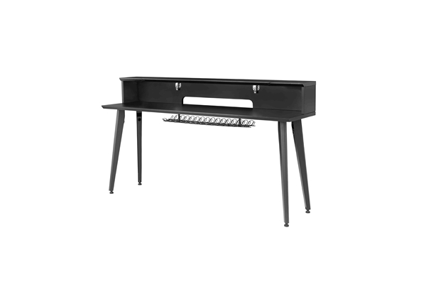GATOR FRAMEWORKS GFW-ELITEKEYTBL88-BLK WORKSTATION IN LEGNO PER TASTIERE FINO A 88 TASTI, COLORE NERO STANDARD<BR>