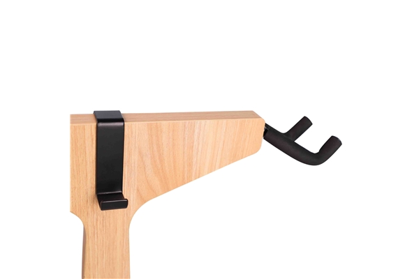 GATOR FRAMEWORKS GFW-ELITEGTRHNGSTD-2X-MPL STAND APPENDI-CHITARRA DOPPIO IN FINITURA NATURALE ACERO OPACO<BR>