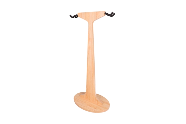 GATOR FRAMEWORKS GFW-ELITEGTRHNGSTD-2X-MPL STAND APPENDI-CHITARRA DOPPIO IN FINITURA NATURALE ACERO OPACO<BR>