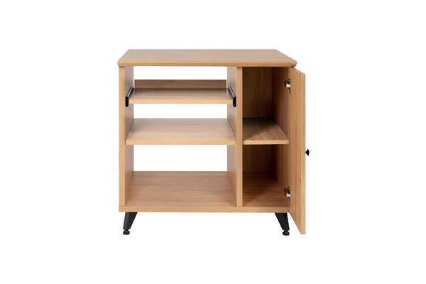 GATOR FRAMEWORKS GFW-ELITESIDECAR-MPL MOBILE RACK SIDECAR CABINET IN LEGNO CON FINITURA ACERO NATURALE OPACA<BR>
