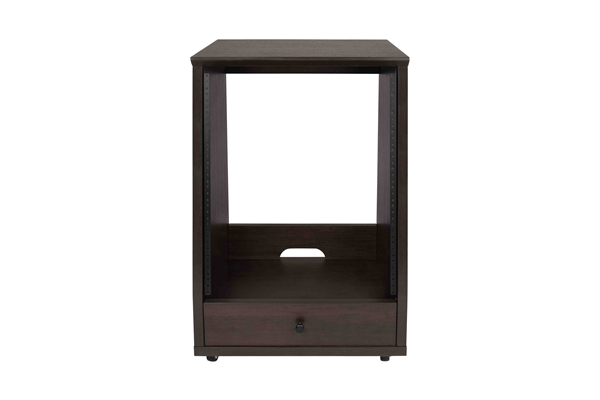 GATOR FRAMEWORKS GFW-ELITESTUDIORK12-BRN RACK DA STUDIO INCLINATO 12 UNITà CON FINITURA IN NOCE SCURO<BR>