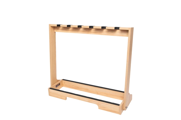 GATOR FRAMEWORKS GFW-GTR-WD6RK-MPL SUPPORTO IN LEGNO PER 6 CHITARRE CON FINITURA IN ACERO NATURALE<BR>