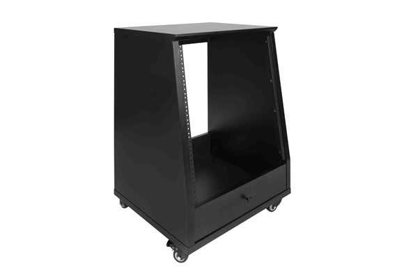 GATOR FRAMEWORKS GFW-ELITESTUDIORK12-BLK RACK DA STUDIO INCLINATO 12 UNITà CON FINITURA NERA STANDARD<BR>