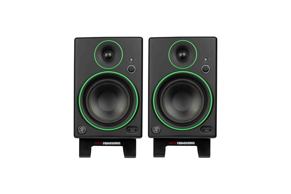 GATOR FRAMEWORKS GFW-SPKSTMNDSK-WDG - COPPIA DI SUPPORTI ANGOLATI PER SPEAKER DA SCRIVANIA