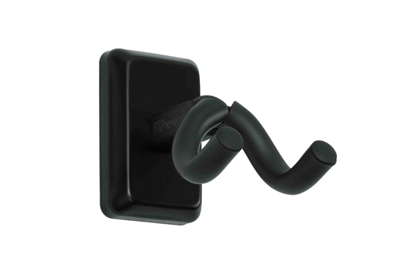 GATOR FRAMEWORKS GFW-UKE-HNGRBLK SUPPORTO DA PARETE PER UKULELE E MANDOLINO CON PIASTRA NERA