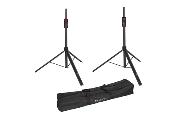 GATOR FRAMEWORKS GFW-ID-SPKRSET COPPIA DI SUPPORTI PER ALTOPARLANTI REGOLABILI CON PISTONE DI SOLLEVAMENTO<BR>