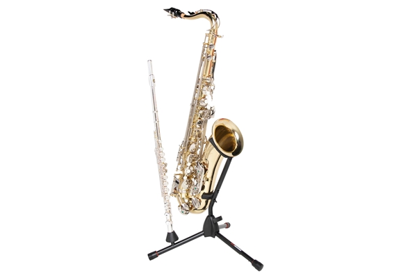 GATOR FRAMEWORKS GFW-BNO-SAXFLU SUPPORTO A TREPPIEDE PER SAX ALTO/TENORE CON ATTACCO PER CLARINETTO O FLAUTO<BR>