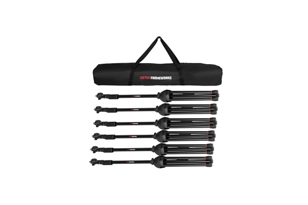 GATOR FRAMEWORKS GFW-MIC-6TRAY VASSOIO PER 6 MICROFONI COMPATIBILE CON STAND MICROFONICI