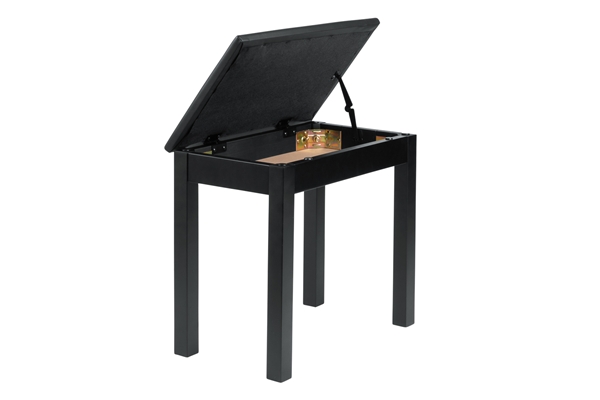 GATOR FRAMEWORKS GFW-KEYBENCH-WDBKS PANCHETTA IN LEGNO NERA CON VANO PORTAOGGETTI PER TASTIERA O PIANOFORTE