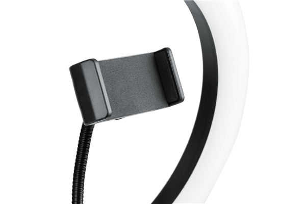 GATOR FRAMEWORKS GFW-RINGLIGHTDSKTP ANELLO LED DA TAVOLO CON SUPPORTO SMARTPHONE PER STREAMING, PODCAST E CONTENT CREATION