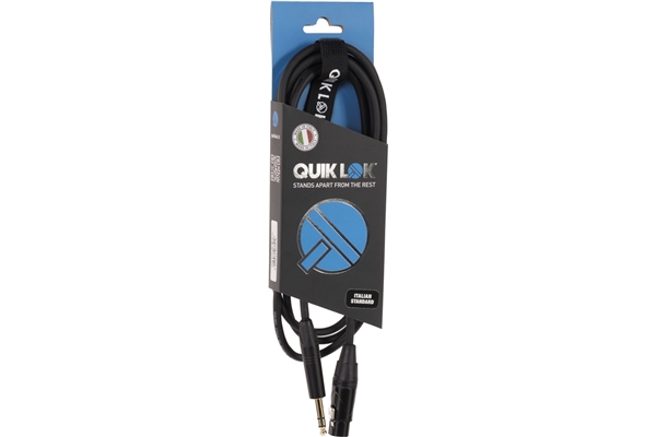 QUIK LOK ITST/FJS-0,3 B XLR FEMMINA/JACK STEREO 30 CM