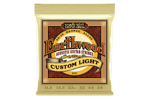 ERNIE BALL 2007 EARTHWOOD CUSTOM LIGHT BRONZE 80/20