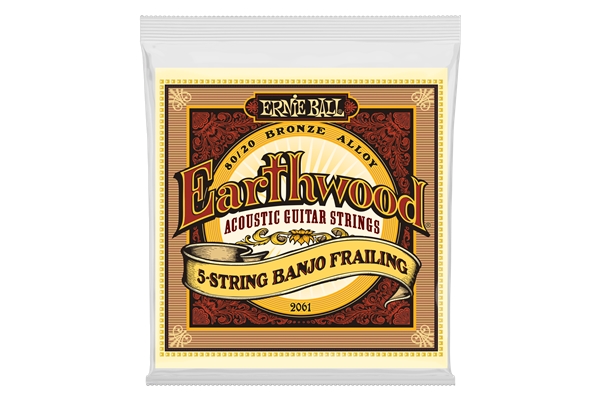 Ernie Ball 2061 Earthwood Banjo Frailing Terminate ad Anello Bronzo 80/20