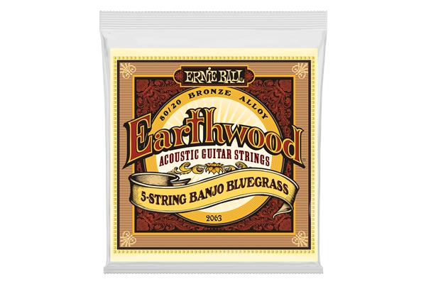 Ernie Ball 2063 Earthwood Banjo Bluegrass Terminate ad Anello Bronzo 80/20
