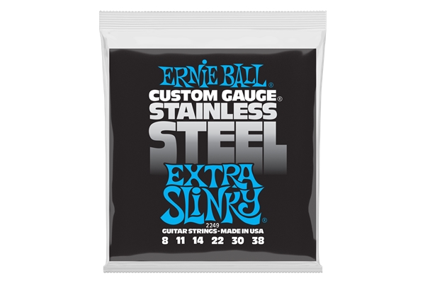 ERNIE BALL 2249 STAINLESS STEEL EXTRA SLINKY 8-38
