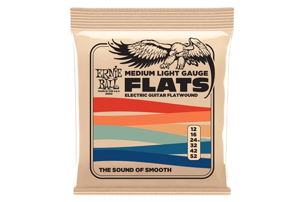 ERNIE BALL 2582 MEDIUM-LIGHT FLAT EL GUITAR 12-52