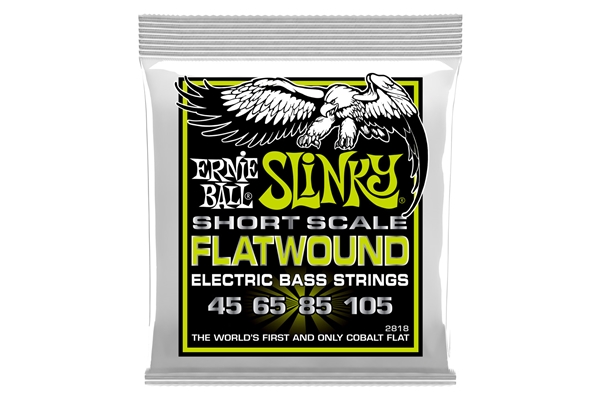ERNIE BALL 2818 SLINKY SHORT SCALE FLATWOUND EL BASS 45-105