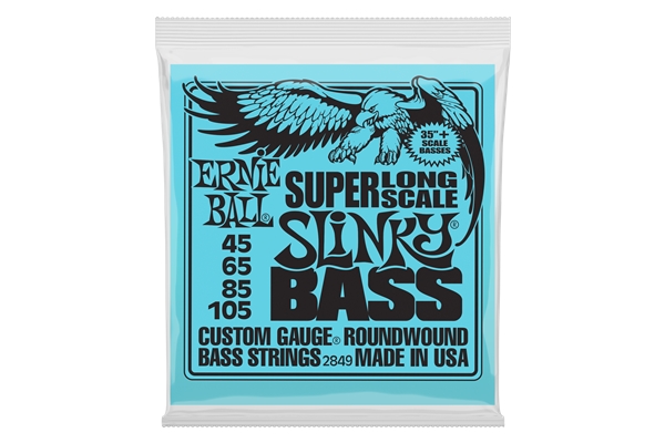 Ernie Ball 2849 Nickel Wound 4 corde scala Super Lunga 45-105