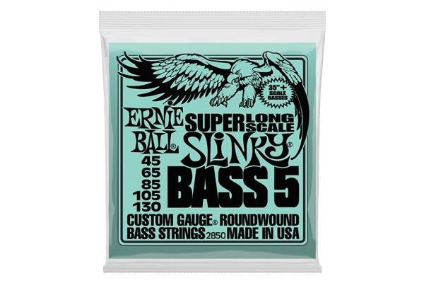 Ernie Ball 2850 Nickel Wound 5 corde Scala Super Lunga 45-130