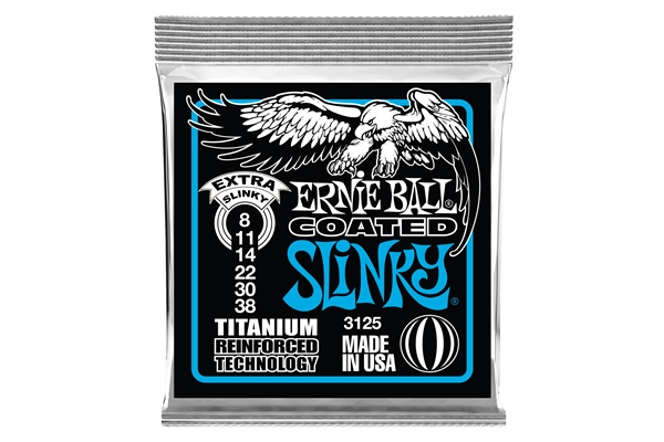 Ernie Ball 3125 RPS Coated Titanium Extra Slinky 8-38